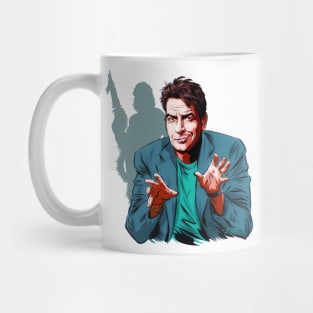 Charlie Sheen - An illustration by Paul Cemmick Mug